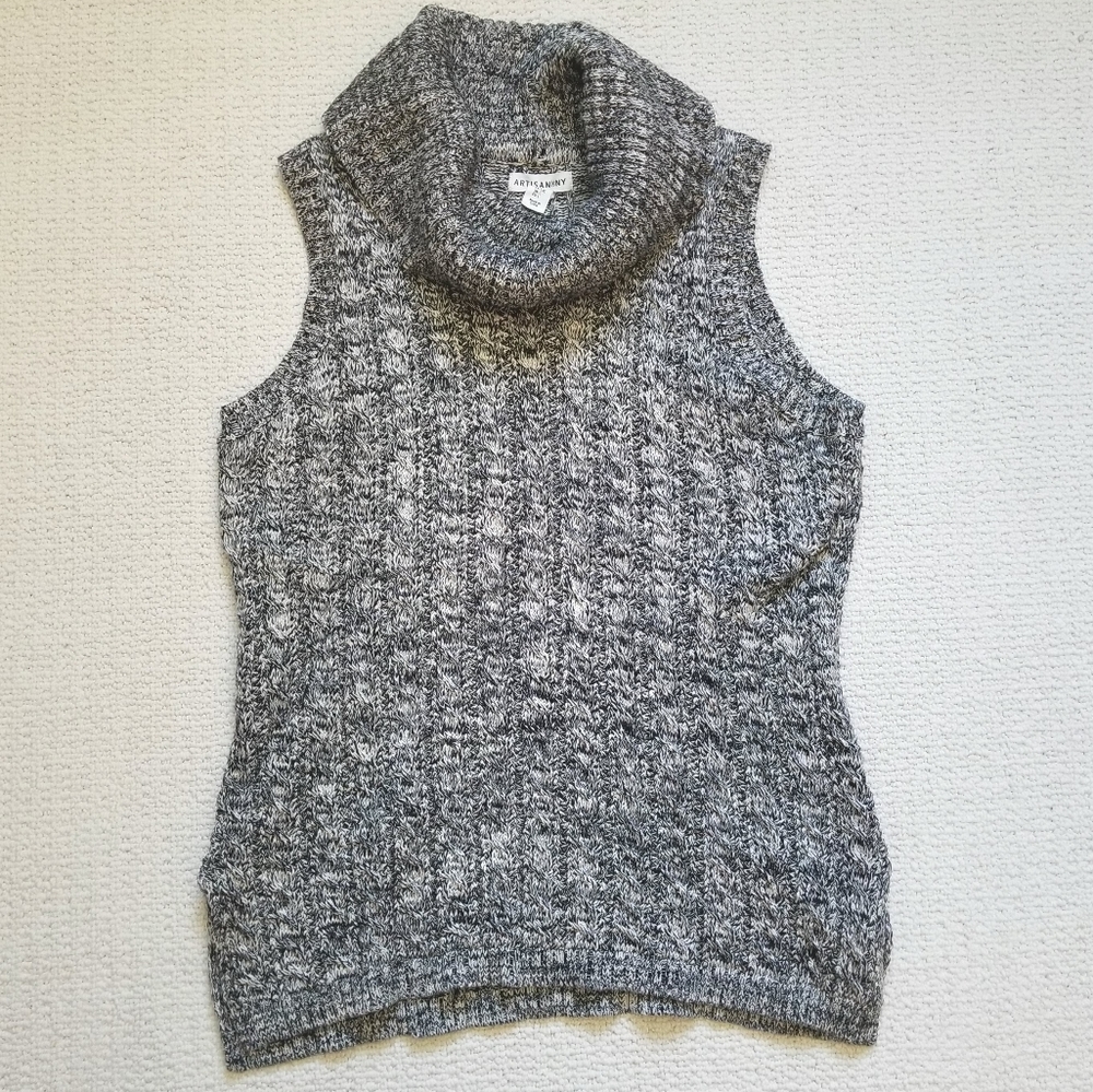 Artisan NY sleeveless cowl neck knit sweater size Large